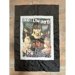 Hollywood Hulk Hogan WCW nWo banner 28" X 42" Wincraft vtg sign wrestling